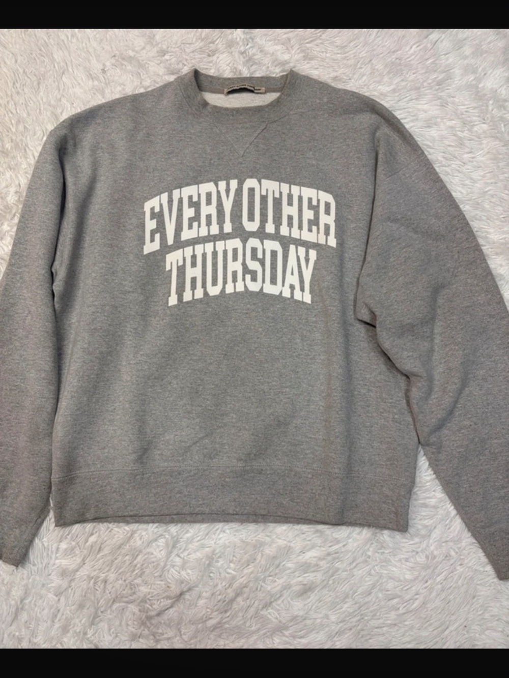 Every Other Thursday Gray Crewneck Sweatshirt